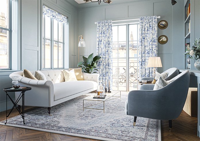 Voyage, Atlantic Blue - Made to Measure Curtain - Image 8